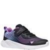 GEOX GIRLS STRAP ELASTIC LACE TRAINERS - BLACK PINK