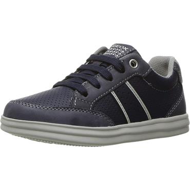 GEOX BOYS ZIP TIE SHOE - NAVY WHITE