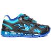 GEOX BOYS 2 VELCRO STRAP LIGHTS TRAINER - BLACK BLUE