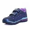 GEOX GIRLS 2 VELCRO STRAP LIGHTS TRAINER - NAVY PURPLE