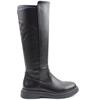 HEAVENLY FEET WOMENS ZIP HIGH LEG BOOT - BLACK