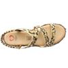 HEAVENLY FEET WOMENS FLAT STRAP SDANDAL - SAND ANIMAL PRINT