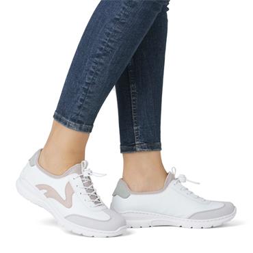 RIEKER WOMENS CORD TRAINER - WHITE MULTI