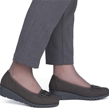 RIEKER WOMENS SLIP ON SHOE - BROWN
