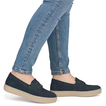 RIEKER WOMENS SLIP ON SHOE - NAVY