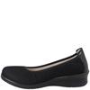 LAURA AZANA WOMENS SLIP ON COMFORT SHOE - BLACK LEATHER