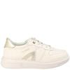 LAURA WOMENS LACE TRAINER - CREAM LEATHER