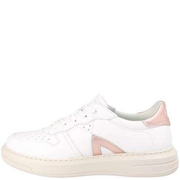 LAURA WOMENS LACE TRAINER - WHITE LEATHER