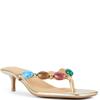 TRUFFLE WOMENS LOW HEEL SANDAL - GOLD