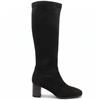 SUSST WOMENS SQUARE TOE HIGH LEG BOOT - BLACK