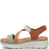 REDZ WOMENS WEDGE STRAP SANDAL - EARTH