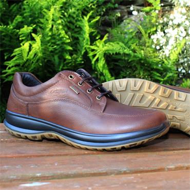 GRISPORT MENS TEX STITCH LACE SHOE - BROWN