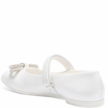 LELLI KELLY GIRLS BOW STRAP SHOE - WHITE