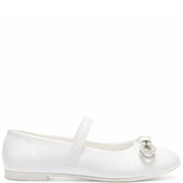 LELLI KELLY GIRLS BOW STRAP SHOE - WHITE