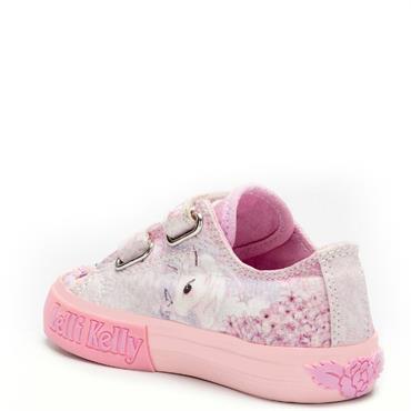 LELLI KELLY GIRLS FLUTTER STRAP TRAINER - ROSE