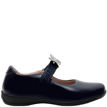 LELLI KELLY GIRLS DELILAH STRAP SHOE - NAVY PATENT