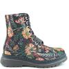 HEAVENLY FEET WOMENS ZIP LACE ANKLE BOOT - BLACK DAISY