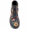 HEAVENLY FEET WOMENS ZIP LACE ANKLE BOOT - BLACK DAISY