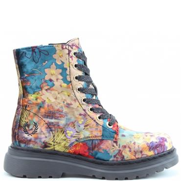 HEAVENLY FEET WOMENS ZIP LACE ANKLE BOOT - OCEAN