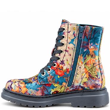HEAVENLY FEET WOMENS ZIP LACE ANKLE BOOT - OCEAN