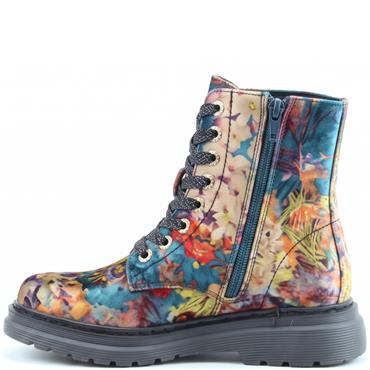 HEAVENLY FEET WOMENS ZIP LACE ANKLE BOOT - OCEAN