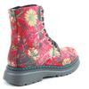 HEAVENLY FEET WOMENS ZIP LACE ANKLE BOOT - RED DAISY