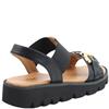 HEAVENLY FEET WOMENS WEDGE STRAP SANDAL - BLACK