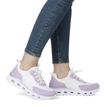 RIEKER WOMENS EVOLUTION CORD TRAINER - WHITE MULTI