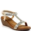 LUNAR WOMENS WEDGE STRAP SANDAL - SILVER