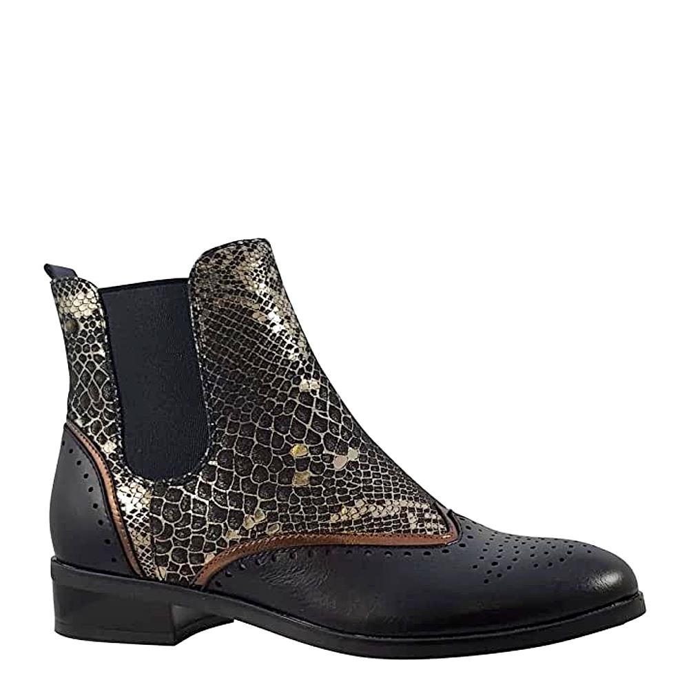 ZANNI WOMENS ZIP CHELSEA BOOT BLACK MULTI Paul Byron Shoes Ireland