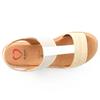 HEAVENLY FEET WOMENS SANDAL - BEIGE WHITE GOLD