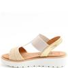 HEAVENLY FEET WOMENS SANDAL - BEIGE WHITE GOLD