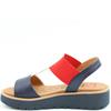 HEAVENLY FEET WOMENS SANDAL - NAVY RED WHITE