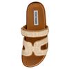 STEVE MADDEN WOMENS FLAT STRAP SANDAL - NATURAL RAFFIA