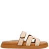 STEVE MADDEN WOMENS FLAT STRAP SANDAL - NATURAL RAFFIA