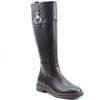 HEAVENLY FEET WOMENS ZIP HIGH LEG BOOT - BLACK