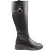 HEAVENLY FEET WOMENS ZIP HIGH LEG BOOT - BLACK