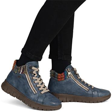 RIEKER WOMENS ANKLE BOOT - BLUE