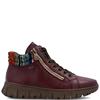 RIEKER WOMENS LEATHER LACE ANKLE BOOT - RED