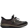 RIEKER WOMENS ELASTIC ZIP COMFORT SHOE - BROWN