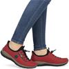 RIEKER WOMENS ELASTIC COMFORT SHOE - RED