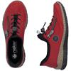 RIEKER WOMENS ELASTIC COMFORT SHOE - RED