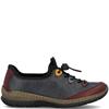 RIEKER WOMENS ELASTIC COMFORT SHOE - BLUE MULTI