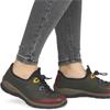 RIEKER WOMENS ELASTIC COMFORT SHOE - GREEN MULTI