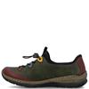 RIEKER WOMENS ELASTIC COMFORT SHOE - GREEN MULTI