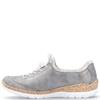 RIEKER WOMENS ZIP CORD SHOE - GREY