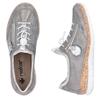 RIEKER WOMENS ZIP CORD SHOE - GREY