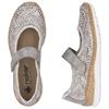 RIEKER WOMENS STRAP SHOE - METALLIC