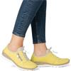 RIEKER WOMENS ZIP PULL CORD TRAINER - YELLOW