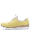 RIEKER WOMENS ZIP PULL CORD TRAINER - YELLOW
